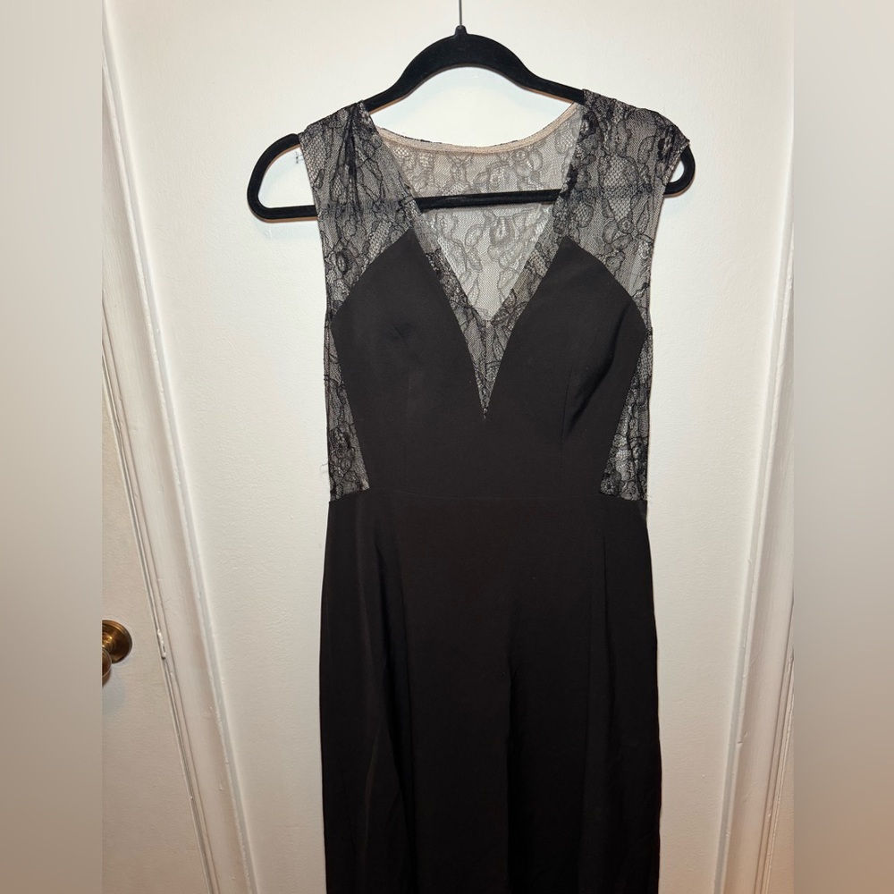 Elegant Black Lace Women's Dress